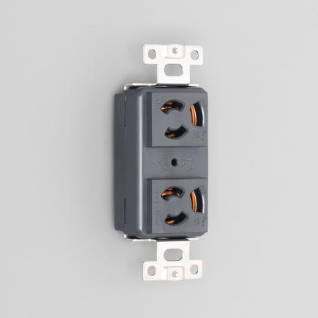 Rakuten - アメリカン電機 7110GHDZ-BK 抜止形 複式横型埋込コンセント 黒 接地形2P 15A 125V