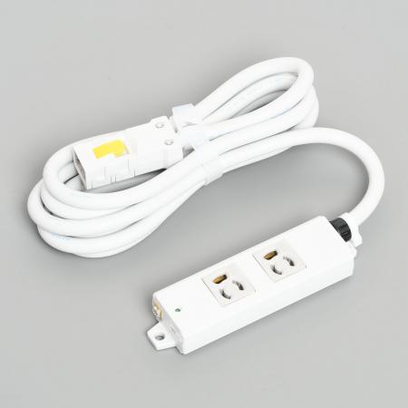 Rakuten - アメリカン電機 A8146 抜止形 OAタップ2ケ口 コ-ドセット マグネット付 接地形2P 15A 125V