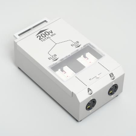乐天商城 - アメリカン電機 HB4323-L15 引掛形 移動用分岐ボックス 30A漏電ブレーカ付 接地形3P60A250V