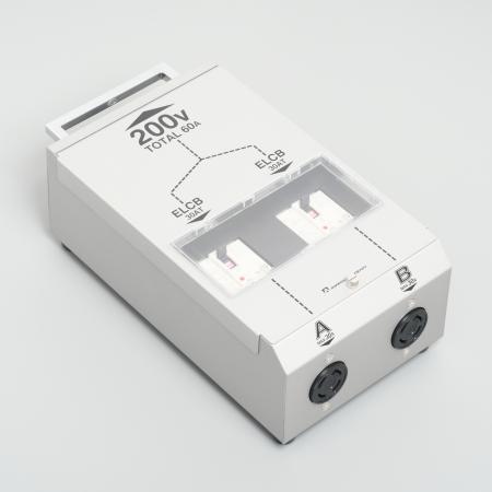 乐天商城 - アメリカン電機 HB4323 引掛形 移動用分岐ボックス 30A漏電ブレーカ付 接地形3P60A250V