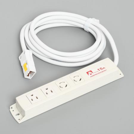 Rakuten - 【受注生産品】アメリカン電機 KC1026 コンビ OAタップ4ケ口 コ-ドセット 接地形2P 15A 125V