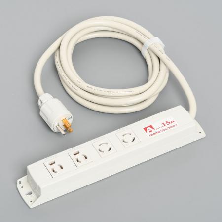 Rakuten - アメリカン電機 KC1045 コンビ OAタップ4ケ口 コ-ドセット 接地形2P 15A 125V