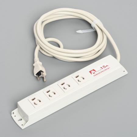 Rakuten - 【受注生産品】アメリカン電機 KC1134 抜止形 OAタップ4ケ口 コ-ドセット 接地形2P 15A 125V