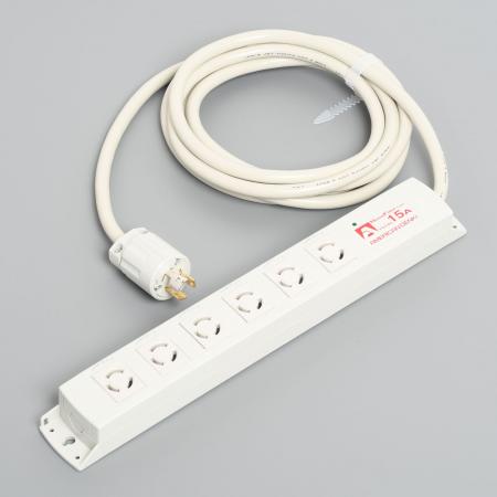 Rakuten - 【受注生産品】アメリカン電機 KC1210NF 引掛形 OAタップ6ケ口 コ-ドセット NF付 接地形2P 15A 125V