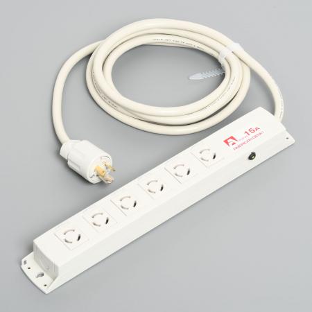 Rakuten - 【受注生産品】アメリカン電機 KC1210PT 引掛形 OAタップ6ケ口 コ-ドセット プロテクター付 接地形2P 15A 125V