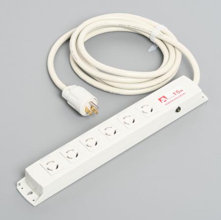 Rakuten - 【受注生産品】アメリカン電機 KC1215PT 引掛形 OAタップ6ケ口 コ-ドセット プロテクター付 接地形2P 15A 125V