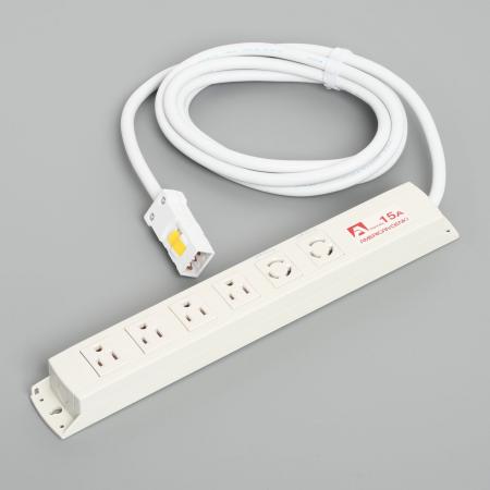 Rakuten - 【受注生産品】アメリカン電機 KC1226 コンビ OAタップ6ケ口 コ-ドセット 接地形2P 15A 125V