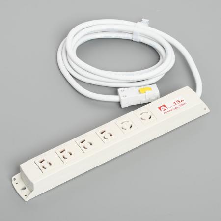 Rakuten - 【受注生産品】アメリカン電機 KC1246 コンビ OAタップ6ケ口 コ-ドセット 接地形2P 15A 125V