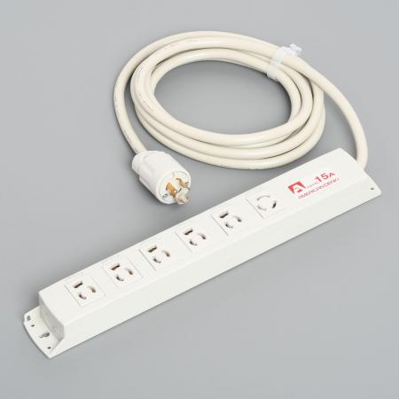 Rakuten - 【受注生産品】アメリカン電機 KC1280 コンビ OAタップ6ケ口 コ-ドセット 接地形2P 15A 125V