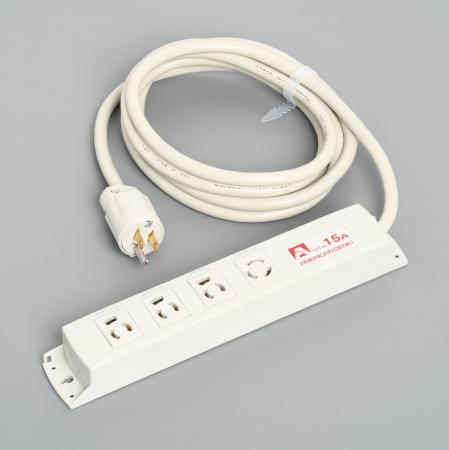 Rakuten - 【受注生産品】アメリカン電機 KC1405 コンビ OAタップ4ケ口 コ-ドセット 接地形2P 15A 125V