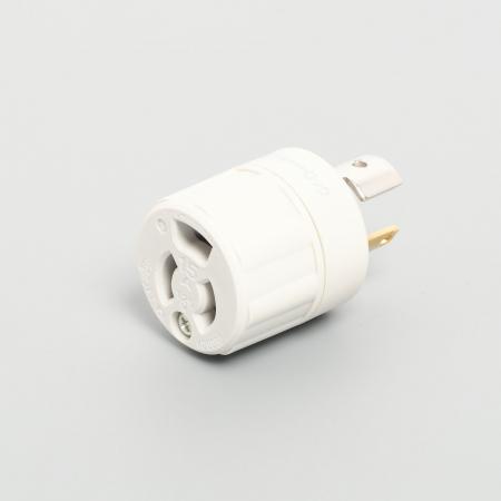 Rakuten - アメリカン電機 KD0030 アダプター 引掛形→抜止形 白 接地形2P 15A 125V