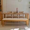 _CjOZbg _CjO5_Zbg e[u `FA x` 6lp 6l| 180cm k _ I[N i`  ySETzODIN DINING SET5(TABLE180+BE+CHAIRx3) (W-OAK/NA)