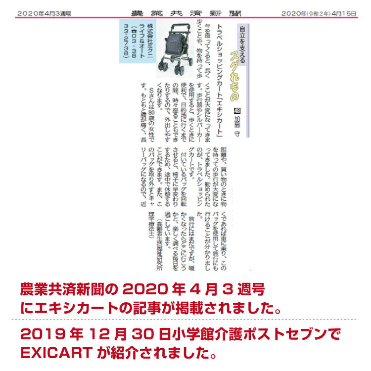 【最大20%OFFクーポン】父の日ギフト シルバーカー おしゃれ ボックスタイプ exicart エキシカート ミクニライフ オートシルバーカー キャリー可能 安定感 お買いものカート 座れる シルバーカー 護 買い物 高齢者 お年寄り 折りたたみ 4輪 ギフト安心のSGマーク認定商品