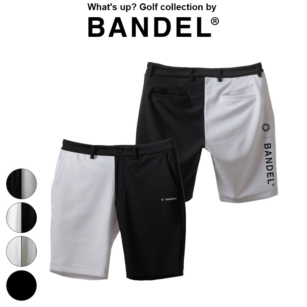 【レビュー特典】BANDEL バンデル ゴルフウェア ショーツ BASIC COMBINATION HALF PANTS BGI-3SCHP短パン ショートパンツ メンズ 吸水 速乾 接触冷感 UVカット 防シワ加工 バイカラー スポーティー スポーツウェア