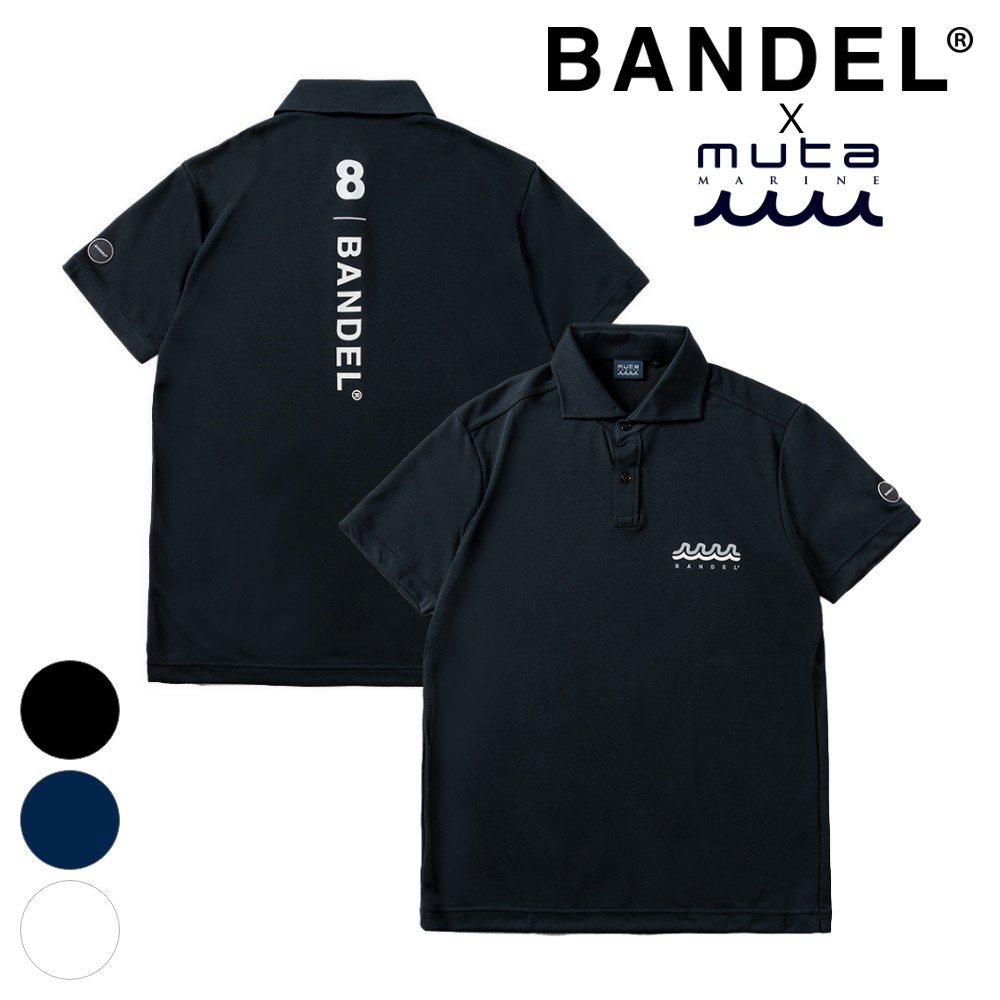 【SS最大P55!要エントリー】【レビュー特典】BANDEL × muta バンデル ムータ コラボ ポロシャツ Limited S/S Polo 2ndEd BM-SPL2ポロシャツ 半袖 メンズ レディース ユニセックス ゴルフ スポーツ ロゴ ブラック ネイビー ホワイト 黒 白 紺