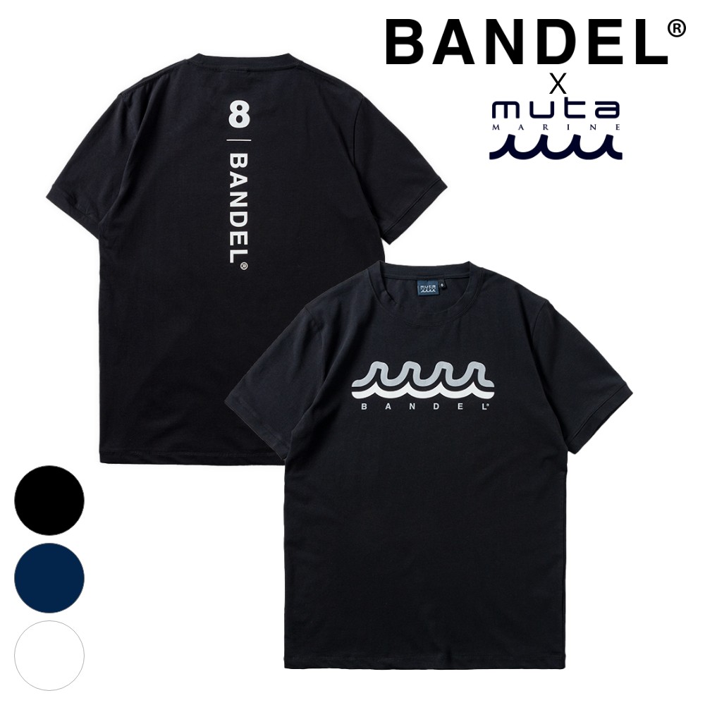 【SS最大P55 要エントリー】【レビュー特典】BANDEL × muta MARINE バンデル ムータ コラボ Tシャツ Limited S/S Tee BM-SST半袖 メンズ レディース ユニセックス ゴルフ スポーツ ロゴ ブラック ネイビー ホワイト 黒 白 紺