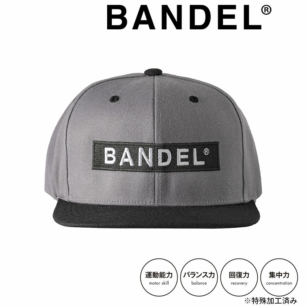 【BKフライデー10％割】【着後レビューでBANDELグッズ！】BANDEL バンデル キャップ Cap BOX LOGO CP009 GreyxBlack黒 ブラック グレー 刺繍 ボックス ロゴ ベースボールキャップ アジャスター付き 調整可能 シンプル カジュアル スポーティー 男 女 ユニセックス