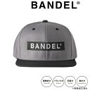 BANDEL バンデル キャップ Cap BOX LOGO CP009 GreyxBlack黒 ブラック グレー 刺繍 ボックス ロゴ ベースボールキャップ アジャスター付き 調整可能 シンプル カジュアル スポーティー 男 女 ユニセックス