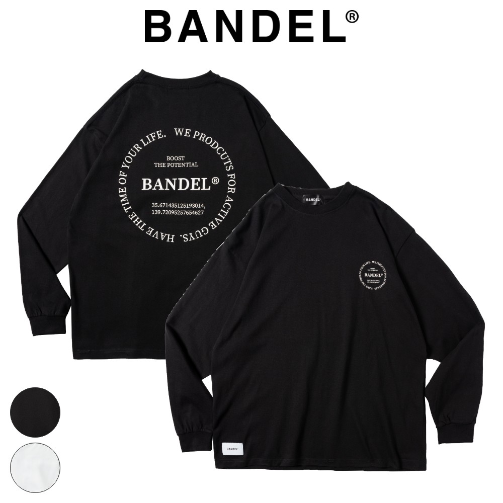 BANDEL ロンT SCREEN CONCEPT CIRCLE DESIGN L/S TEE LT036Aブラック BLACK ホワイト WHITE バンデル メンズ トップス サークル 長袖 コットン