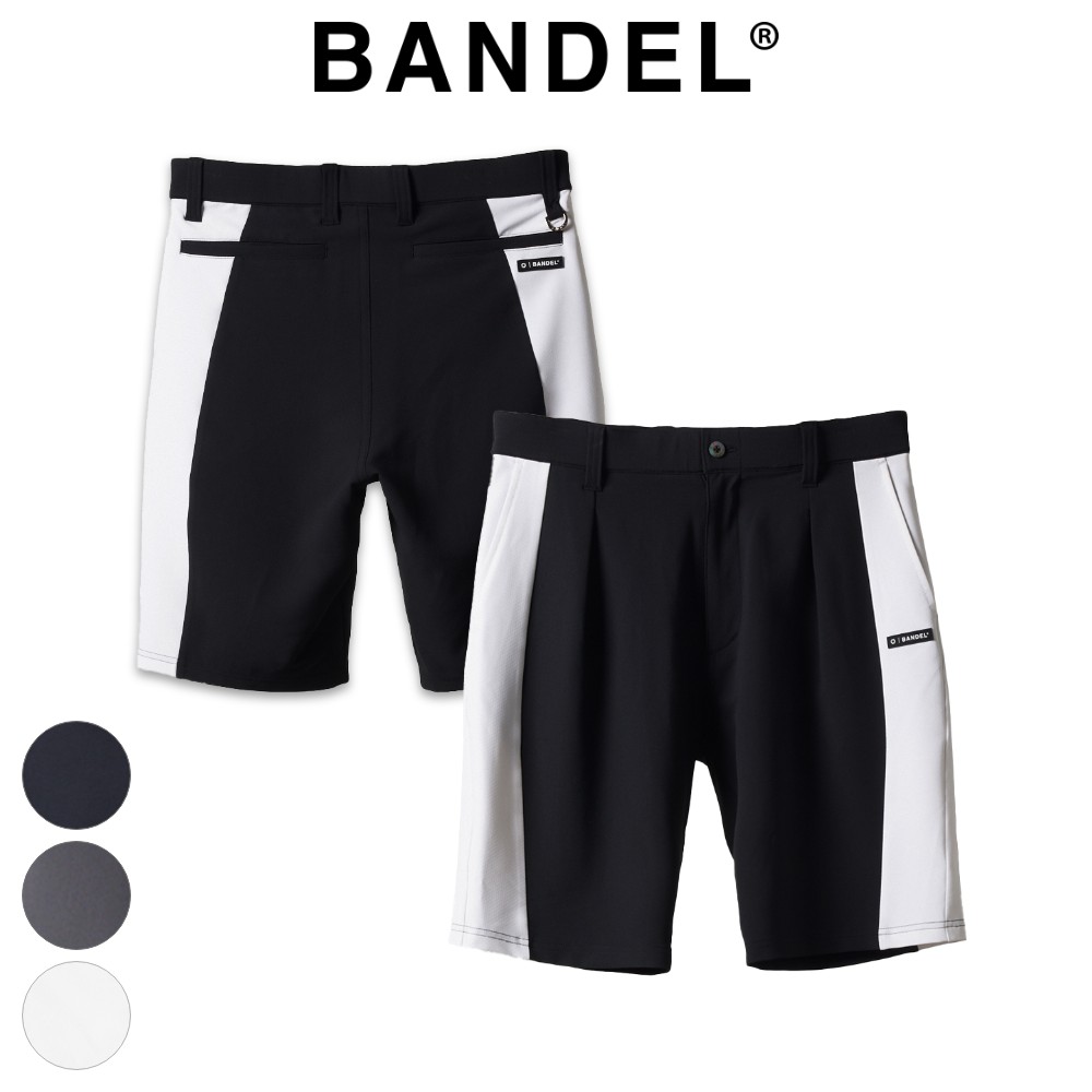 【マラソン中P10!】【レビュー特典】バンデル ゴルフ BANDEL golf ショーツ SIDE PANEL SWITCH HALF PANTS BGS-4SSSHPゴルフ スポーツ メンズ 短パン ハーフパンツ ゴルフウェア BLACK GRAY WHITE ブラック グレー ホワイト