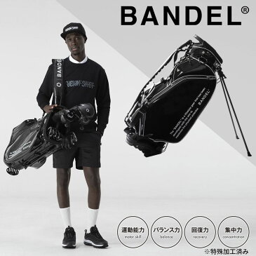 【マラソン中P10倍】【予約】【着後レビューでBANDELグッズ!】バンデル ツアーモデル キャディバッグ 9.5インチ ツアーバッグ BG-GB002 BANDEL GOLF ゴルフ スタンド式 クリア 黒マグネット式ポケット ゴルフバッグ 口枠7分割 9.5型 フード付き サイドポケット