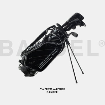 【マラソン中P10倍】【予約】【着後レビューでBANDELグッズ!】バンデル ツアーモデル キャディバッグ 9.5インチ ツアーバッグ BG-GB002 BANDEL GOLF ゴルフ スタンド式 クリア 黒マグネット式ポケット ゴルフバッグ 口枠7分割 9.5型 フード付き サイドポケット