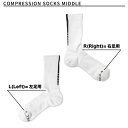 【レビュー特典】BANDEL バンデル ソックス COMPRESSION SOCKS MIDDLE BG-SK001 ホワイトxブラックBLACK WHITE 黒 白 ゴルフ サポート 靴下 下着 クッションパイル メンズ レディース 男性 女性 2