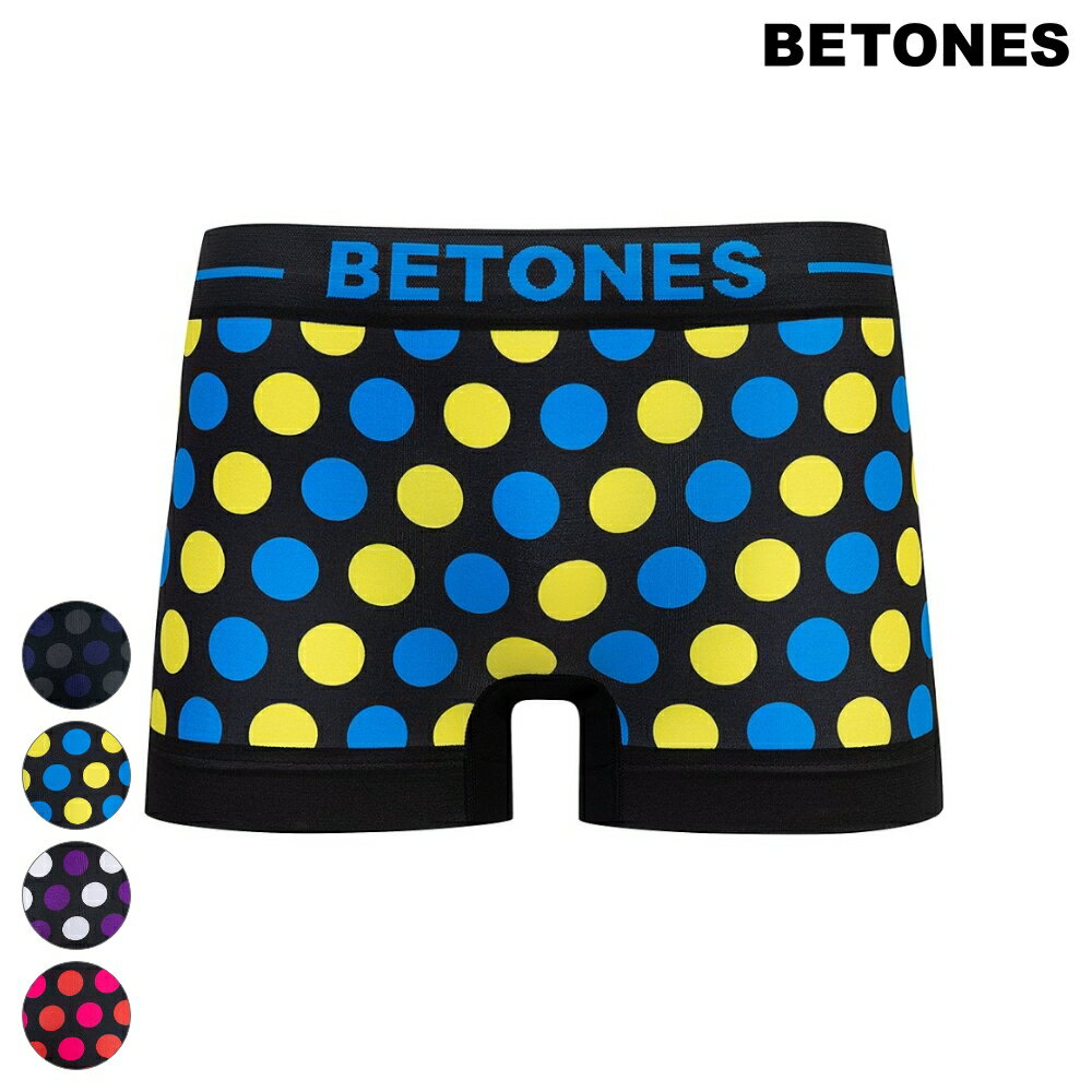 ビトーンズ ボクサーパンツ メンズ BETONES ビトーンズ ボクサーパンツ BUBBLE7 TA007MENS メンズ ボクサー パンツ アンダーウェア シンプル 軽量 速乾 耐久性 ギフト プレゼント 水玉 バブル ドット GRAY NAVY BLUE YELLOW RED PINK PURPLE WHITE