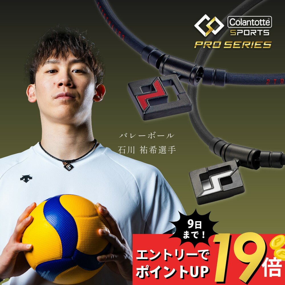 【SS最大P55!要エントリー】【父の日 早割10％off】【レビュー特典】Colantotte コラントッテ Sports Pro マグチタンネックレス SG160 磁気ネックレス 石川祐希選手愛用 高級 純チタン おしゃれ メンズ レディース 男性 女性 効果 交互配列 肩こり 首 強力 スポーツ