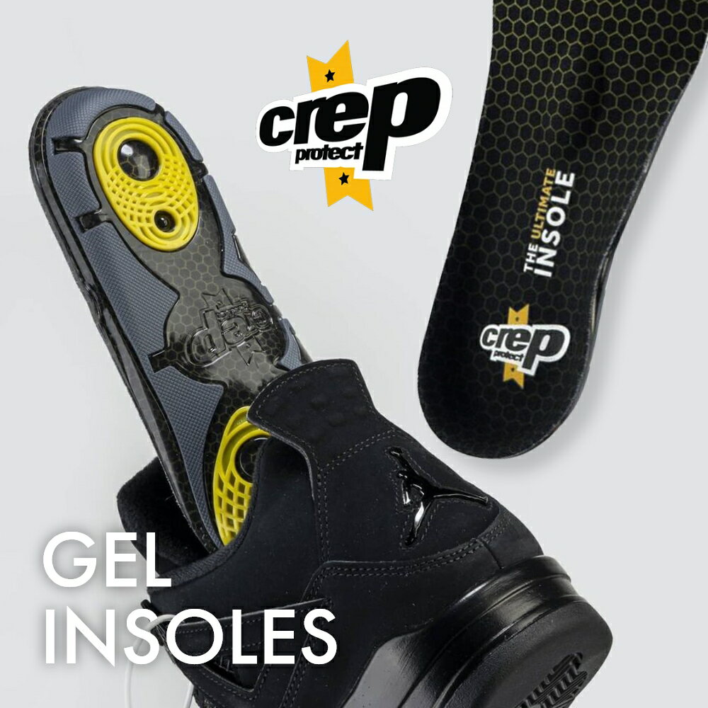 【マラソン最大P19!要エントリー】【レビュー特典】Crep Protect Gel Insoles クレップ プロテクト ゲル インソール 両足分 スニーカー 衝撃吸収 シークレット 中敷き 衝撃 吸収 アーチサポート 摩擦防止 抗菌 スポーツ ランニング マラソン 靴