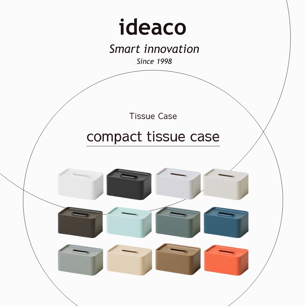 ideaco イデアコ コンパクトティッシュケース 2way マグネット 磁石 ビス compact tissue case ホテルライク オシャレ シンプル 洗面 キッチン 玄関 ドレッサー 白 黒 茶色 紺色 青 水色 灰色 クリーム [2]