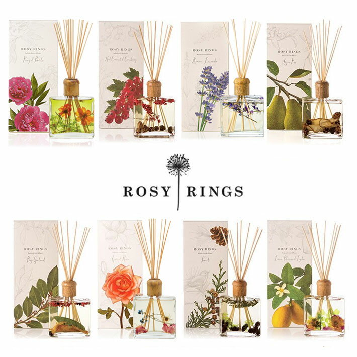 ROSY RINGS ロージーリングス ディフューザー BOTANICAL REED DIFFUSERS ボタニカルリード ディフューザー 6～9カ月持続 インテリア アロマ 匂い お部屋 花 390ml エッセンシャル オイル 玄関 アメリカ ハンドメイド 天然 ナチュラル