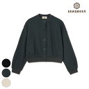 SEAGREEN シーグリーン BIG WAFFLE CARDIGAN LSEA24A8649-M カーディガン ドロップショルダー ショート丈 日本製 ウィメ...