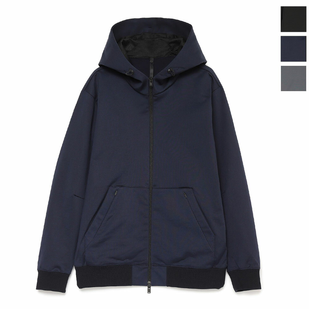 H.I.P. by SOLIDO フーディー DOZUME NYLON URAKE HOODIE MHSL21S0452-L BLACK NAVY CHARCO...