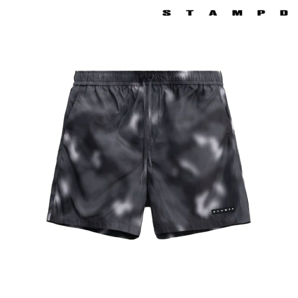 STAMPD スタンプド Black Camo Trunk M4258SH ショートパンツ 半ズボン ハーフパンツ ブラック 2026ssボトムス 短パン ズボン カモフラージュ ドローコード グラフィック デジタルデザイン Chris Stampd クリス・スタンプド メンズ ブランド