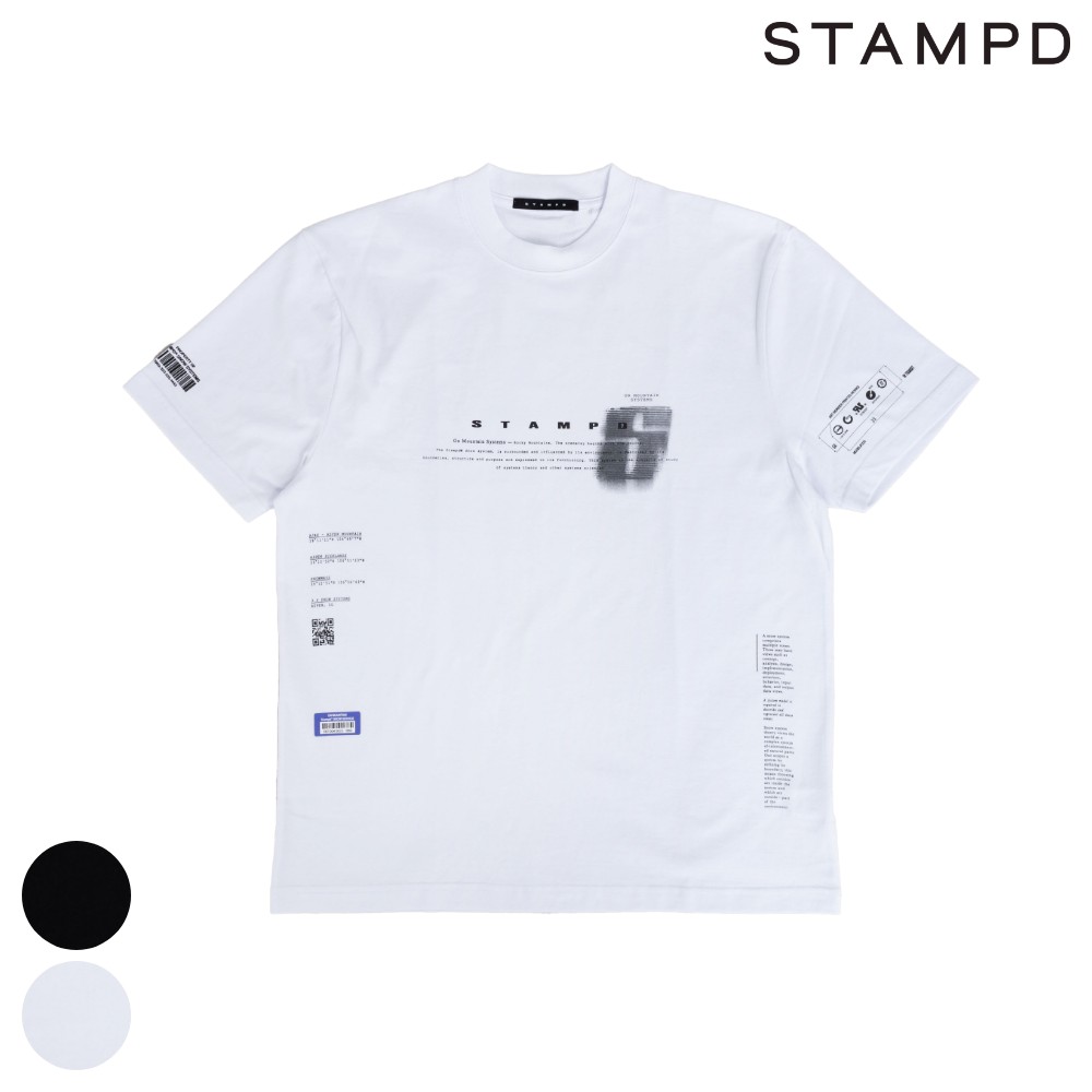 STAMPD Tシャツ Aspen Transit Relaxed Tee SLA-M3258TEChris Stampd クリス スタンプド カットソー 半袖 ティーシャツ ロゴ クルーネック グラフィック コットン ストリート ブラック 黒 BLACK ホワイト 白 WHITE