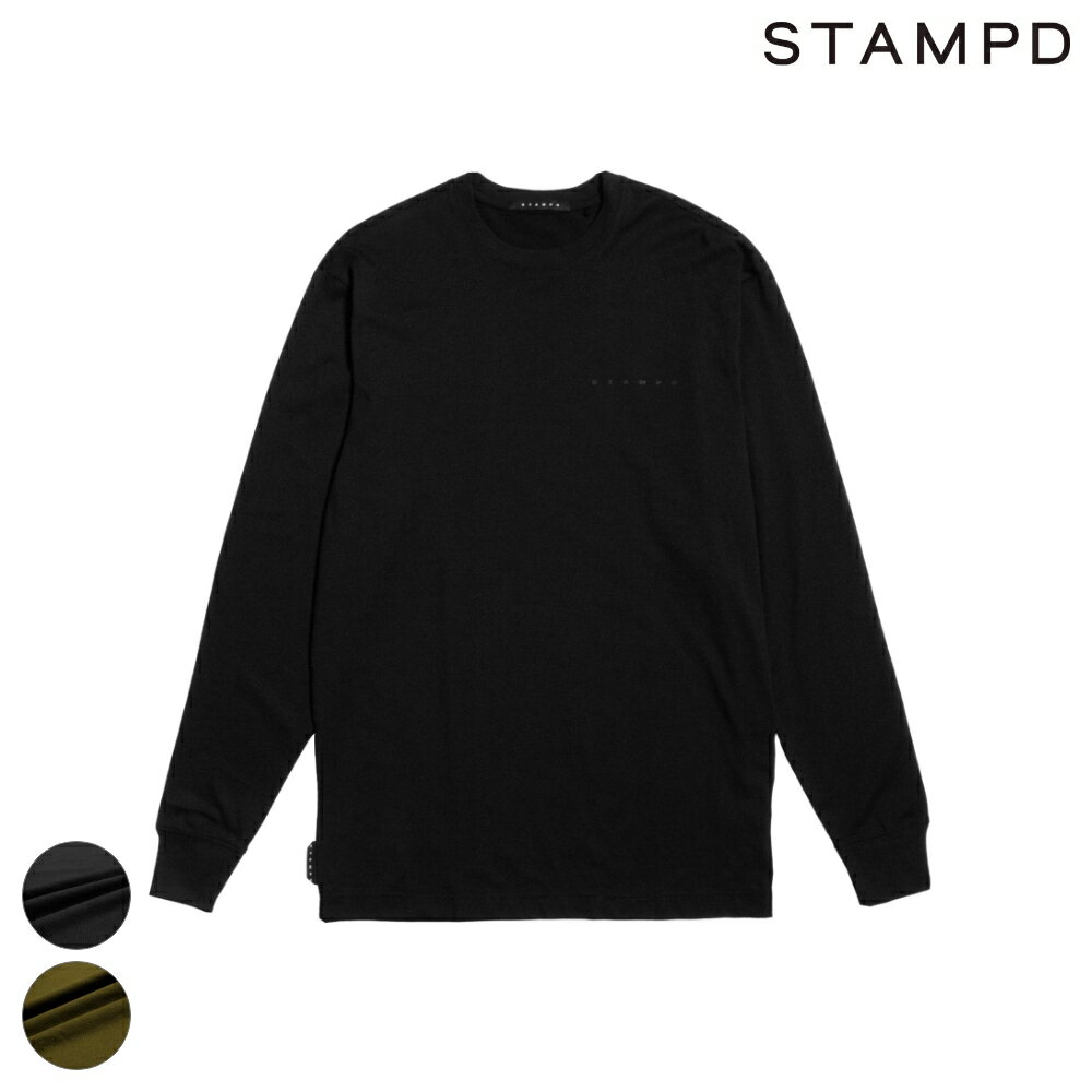 STAMPD スタンプド ロンT Strike Logo LS Perfect Tee SLA-M2976LTChris Stampd クリス スタンプド 長袖 トップス ロングティーシャツ Long Sleeve ロングTシャツ ロゴ 黒 茶