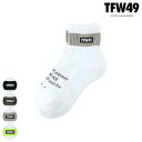 TFW49 ソックス レディース SHORT SOX TL13232002 22-24cm WHITE 日本製 ゴルフ GOLF おしゃれ 靴下 ロゴ 白 ホワイト ブラック グレー カーキ イエロー 22cm 23cm 24cm