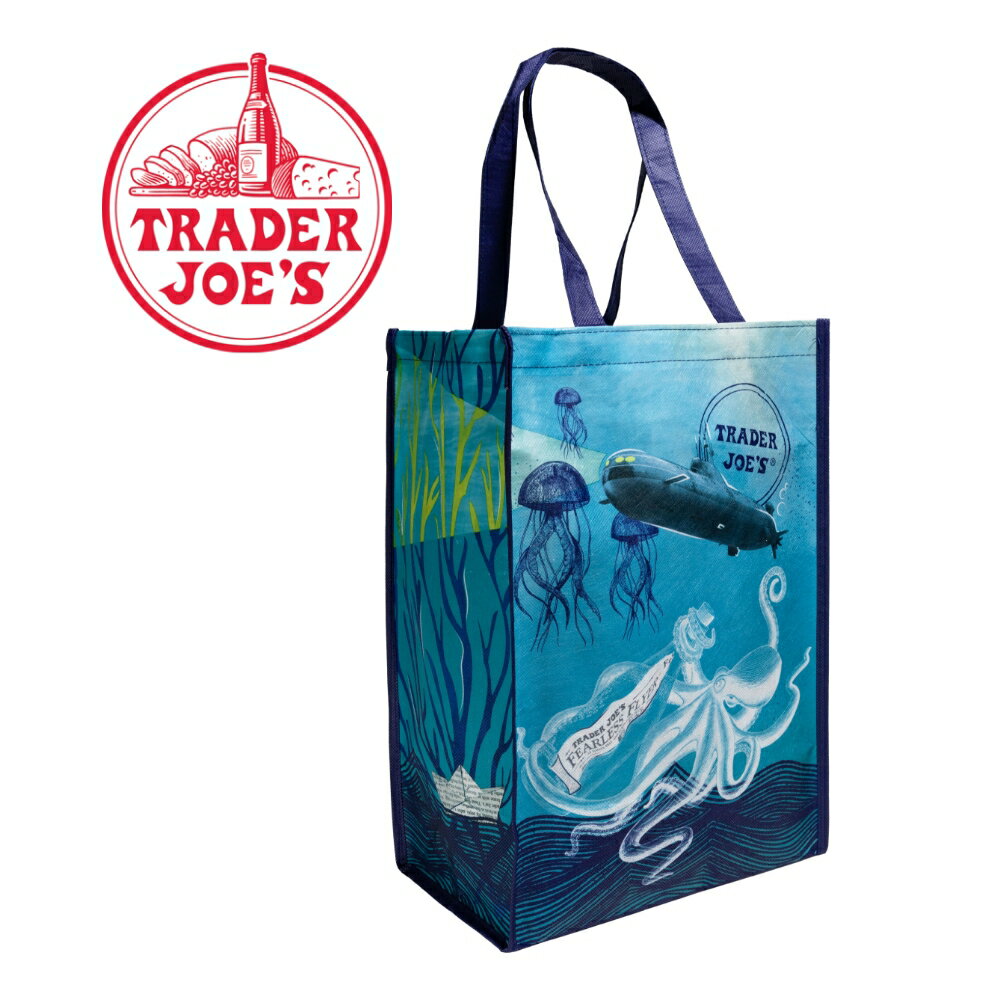 トレーダー・ジョーズ エコバッグ（メンズ） 【マラソン最大P19!要エントリー】TRADER JOE'S トレーダージョーズ エコ バッグ NEMO 自然素材 マチ広 大容量 レジカゴ レジ袋 買い物袋 トレジョ 高級スーパー オリジナル バック 海外セレブ サスティナブル リサイクルプラスチック RECYCLE