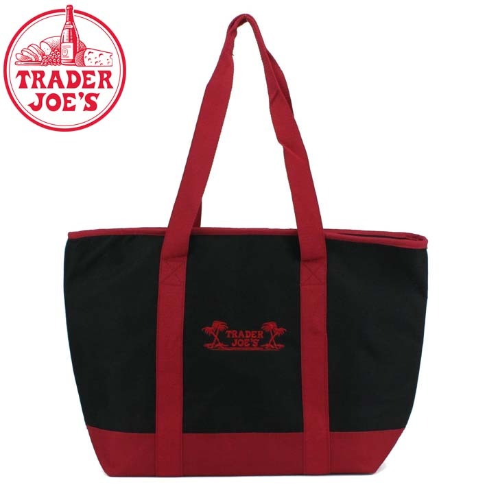 TRADER JOE'S トレーダージョーズ LARGE INSULATED BAG トレジョ 保冷・保温 エコ バッグ 高級スーパー アメリカ スーパーマーケット オリジナル 買い物袋 レジ袋 ママバッグ トートバッグ 海外セレブ 手提げ BBQ バーベキュー