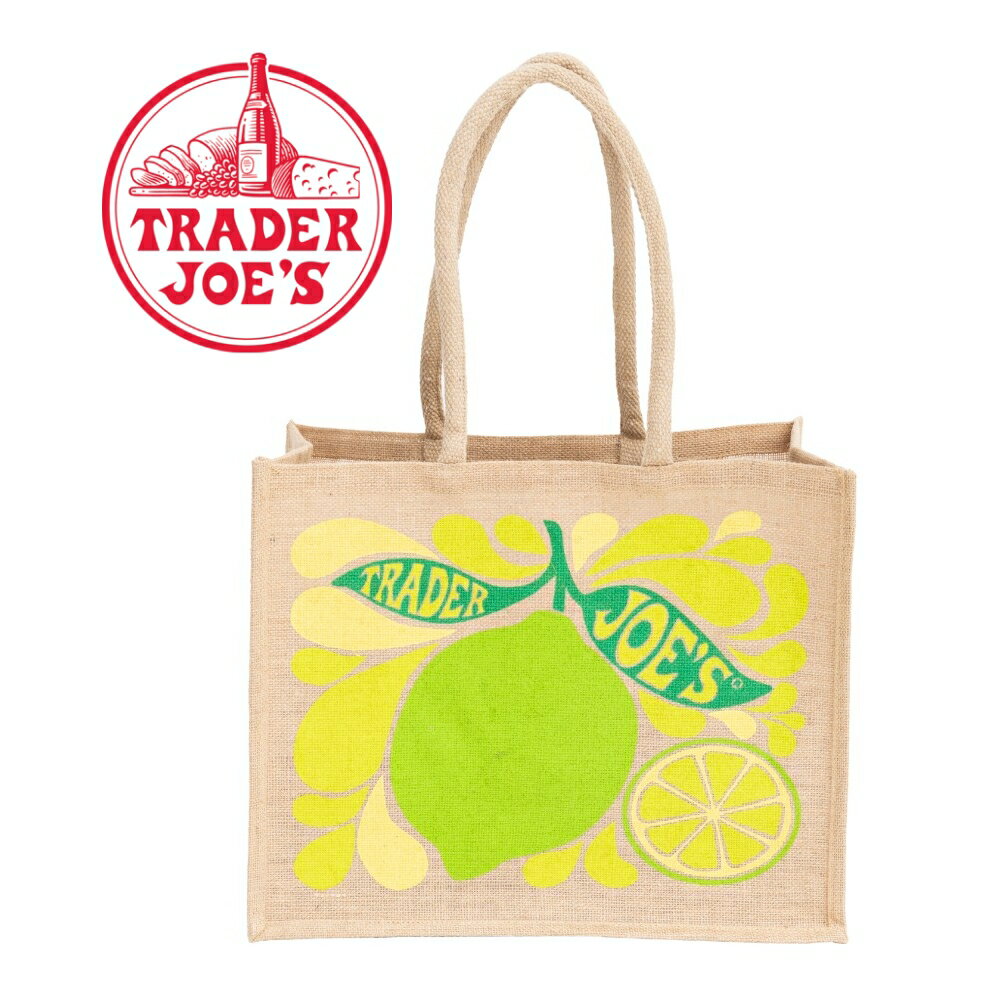 楽天DEPARTMENTSTORESTRADER JOE'S トレーダージョーズ JUTE TOTE ジュートトート 麻 Lemon エコバッグトレジョ アメリカ 高級スーパー スーパーマーケット オリジナル バック 海外セレブ 手提げ ベージュ 麻 リネン 天然素材 サスティナブル エシカル オシャレ