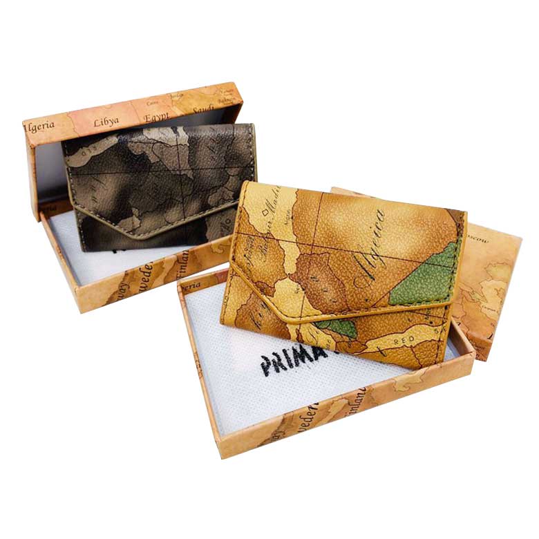 プリマクラッセ P999スマホに貼り付け可能な三つ折りミニカード財布