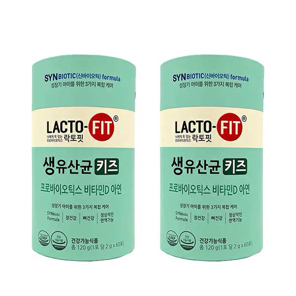 キムチを始め発酵食品を多く摂る韓国で愛され続ける「ラクトフィット」。 もっと食べたくなる美味しさでリピーターの多い商品です。 プラスαでスタイルに合わせてお選びいただけます。 プラスαの成長期の子供を考えて配合された生乳酸菌キッズ。 LACTO-5X配合、水無しで食べられる美味しい乳酸菌。 80年の伝統乳酸菌専門企業が販売。 乳酸菌+プレーバイオテックス(乳酸菌の餌)+ ポストバイオテックス(乳酸菌の代謝産物)配合。 80年の研究から考えられた5つの菌を組み合わせた乳酸菌パウダー。 ※通常3～15営業日以内の発送となります。 ※他店でも掲載してる商品になります。 　人気商品のため、時間差で欠品、廃盤に 　なることがございますが、ご了承ください。 【内容量】 　2g×60包入り 【対象年齢】 　4歳～13歳 【生産国】 　韓国 【ご使用方法】 　1日1包を目安にお召し上がりください。 【注意事項】 　写真と実際の商品とは色合いが多少異なる 　場合がございます。ご了承ください。 韓国 チョングンダン 健康食品 ラクトフィット 乳酸菌　サプリメント 生乳酸菌 健康 プロバイオティクス 美味しい Lactofit　