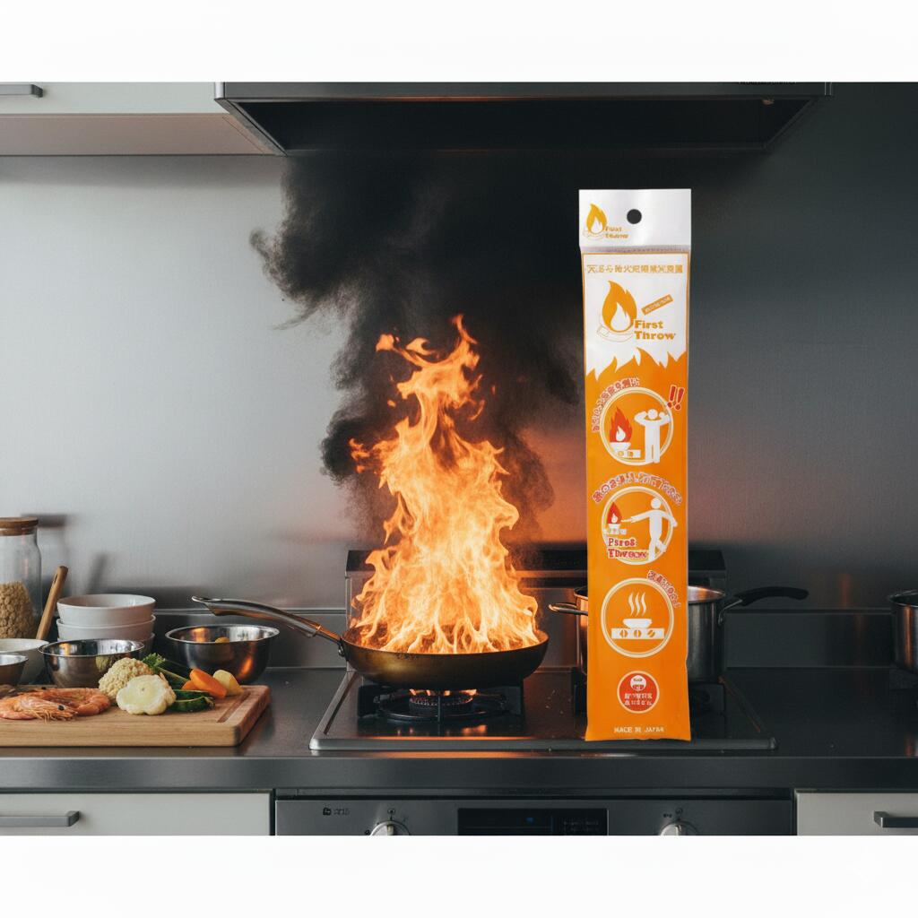 即納 消火剤 天ぷら油 火災 投げ込み ファーストスロー 80ml 家庭用 消火器 揚げ物 消火用具【外袋のま..