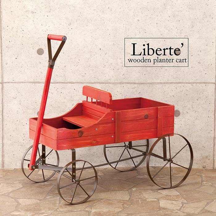 樂天商城 - 【ATC】Liberteリベルテ ウッデンプランターカート 植木鉢 ディスプレイ エクステリア 置物 陳列棚