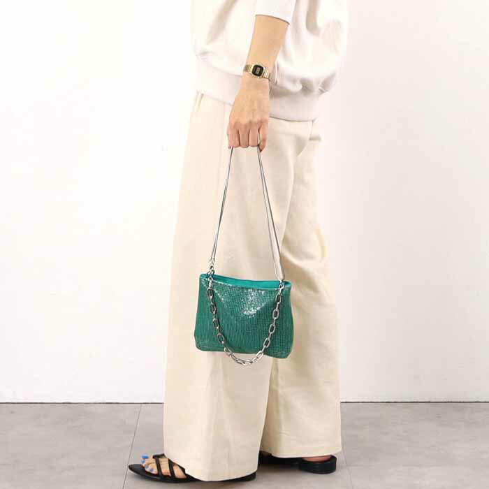 【COOCO クーコ】メタルメッシュ ミニショルダー 斜めがけ ショルダーバッグ(4.0)