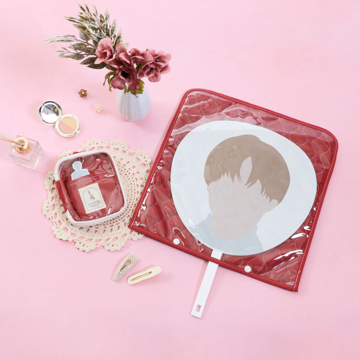 【楽天スーパーSALE_10%OFF】推し活 2種セット レッド （うちわケース アクスタケース）