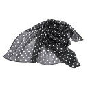 シルクのスカーフ(ドット柄) 88×88cm【メール便 送料無料】