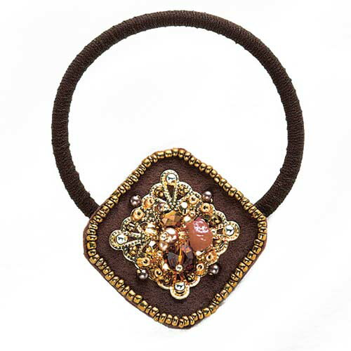 静電気除去グッズ 静電気除去もできるビーズ刺繍ヘアゴム 【クリックポスト】メール便 送料無料