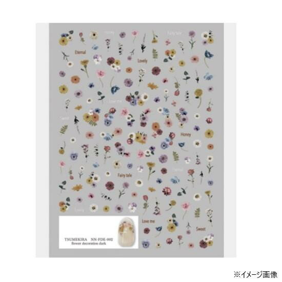 TSUMEKIRA(ツメキラ) ネイルシール flower decoration dark NN-FDE-002 薄い しなやか 高品質 送料無料..